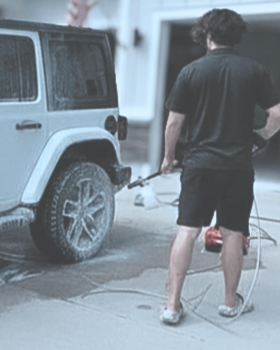 BackLab | Mobile Laboratory Action Noah Back executing a precision detailing protocol on a client vehicle for BackLab.